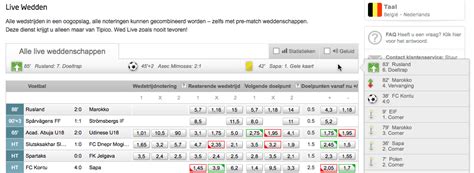 Alle live weddenschappen .
